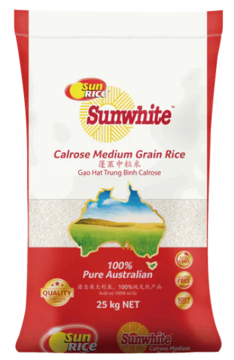 Sun Rice White Rice (25kg)