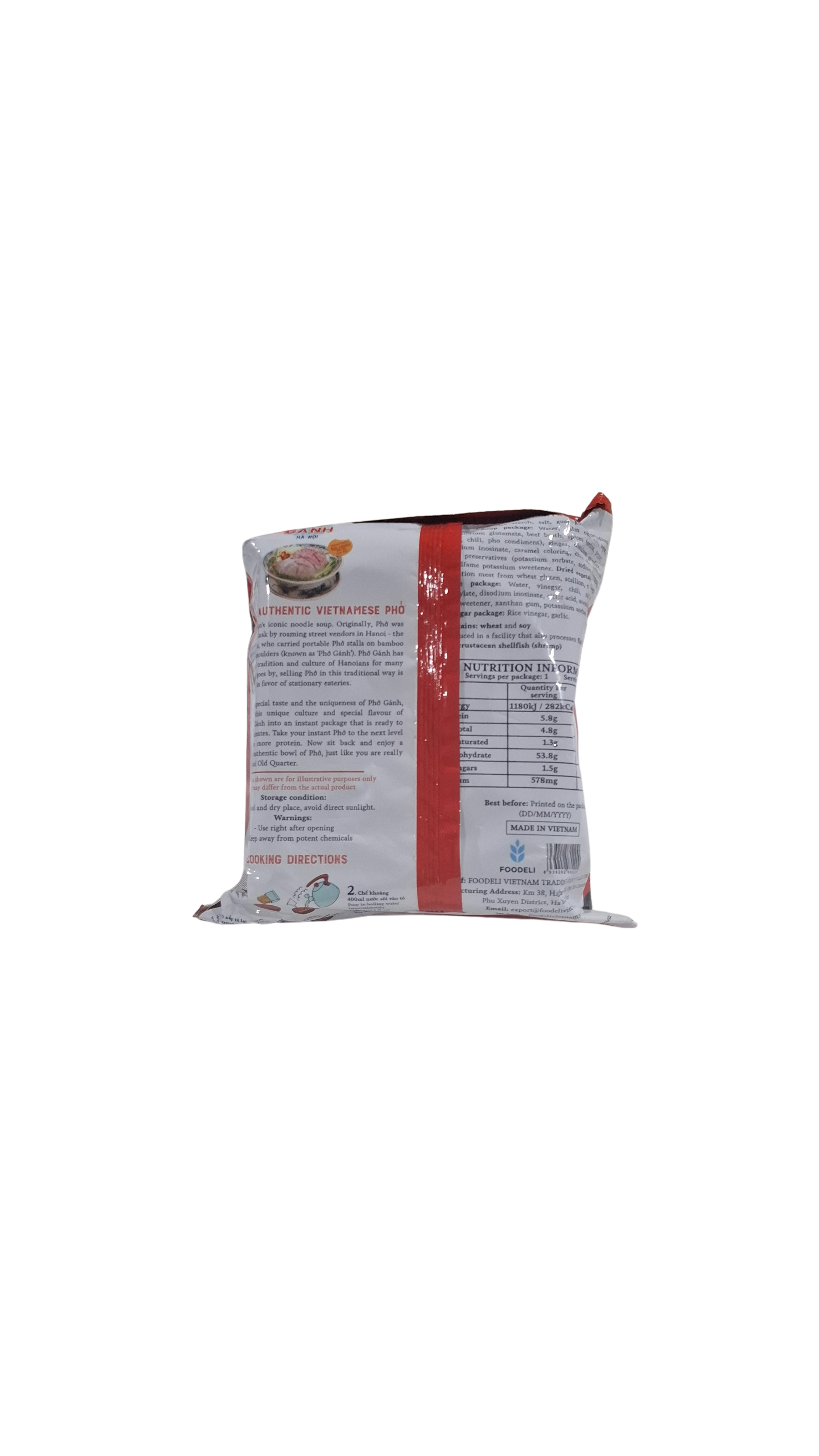 Pho Ganh Vietnamese Rice Noodles Traditional Beef Stew Flavour (75g)