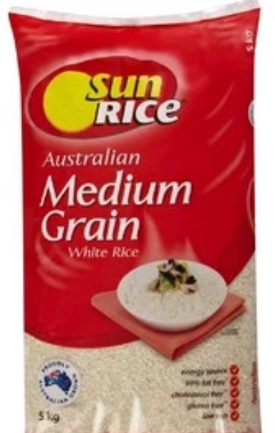 SUNRICE 5KG MEDIUM GRAIN