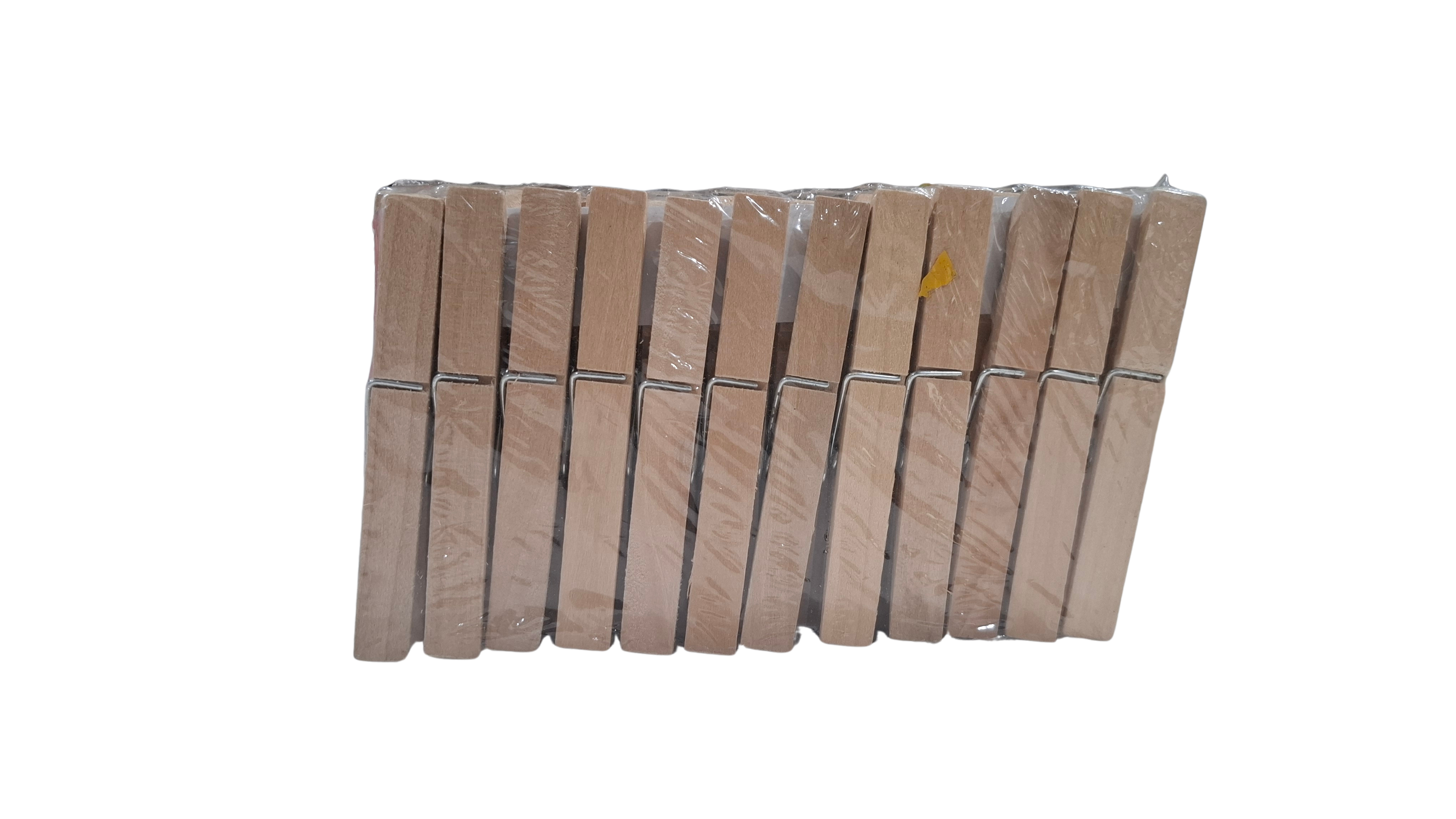 48 Wooden Clothes Pegs