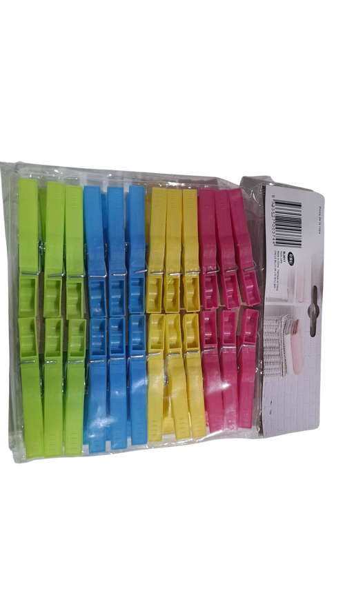 24 Pack Plastic Clothes Pegs